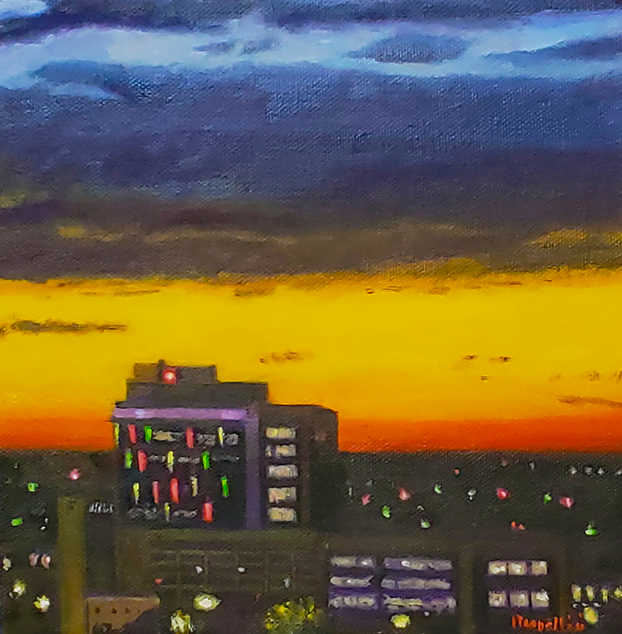 Sunrise Sonata I Oil on Canvas 8x8